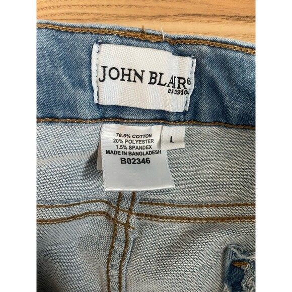 John Blair Light Wash Stretch Denim Blue Carpenter Jeans Size L - Picture 6 of 6